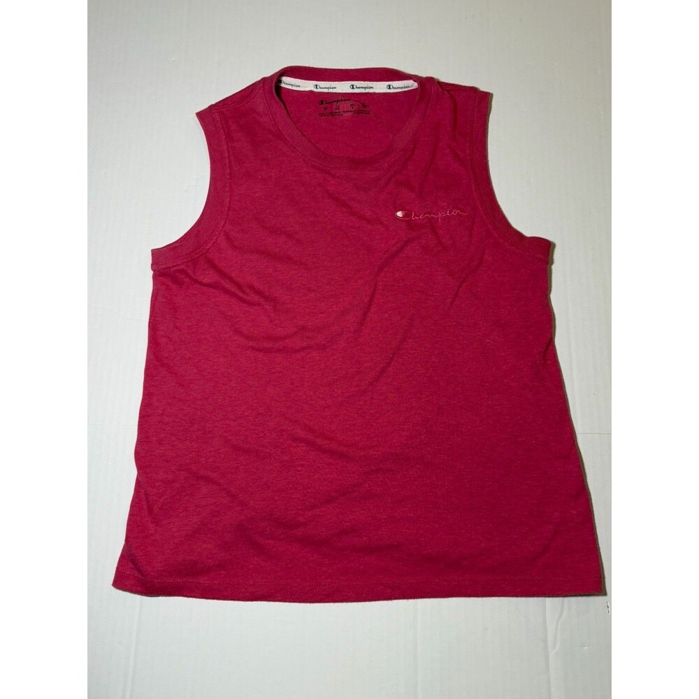 Champion Script Logo Tank Top Women’s Medium Pink Athletic Sleeveless